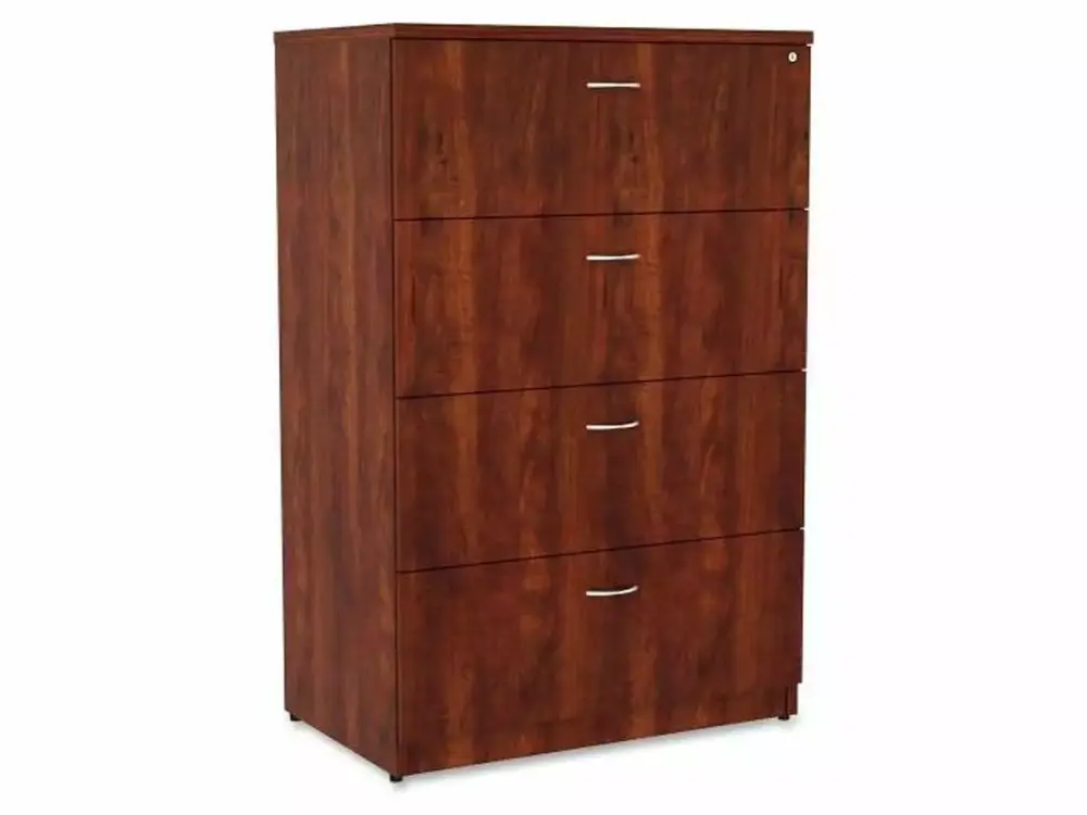 Lorell 4-Drawer Lateral File 35-1/2x22x54-3/4 Cherry 34387