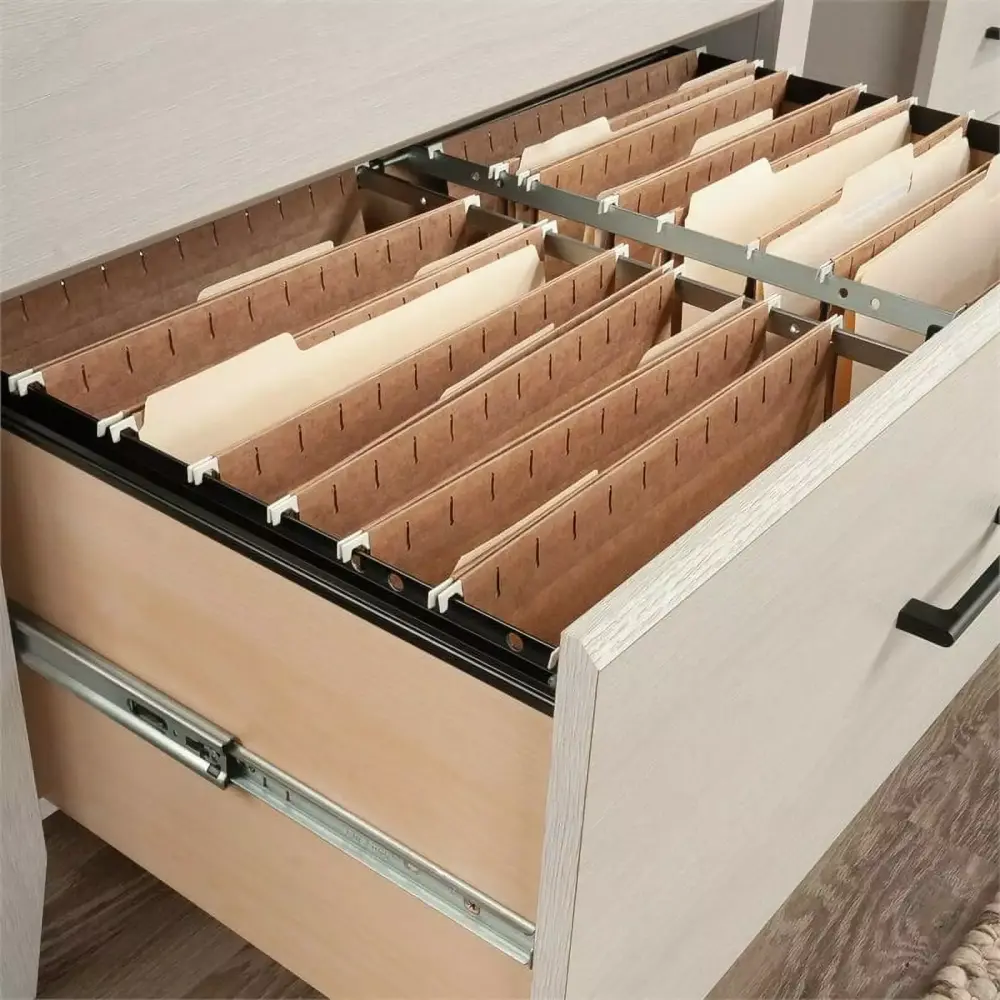 UrbanPro Glacier Oak Engineered Wood Lateral File Cabinet