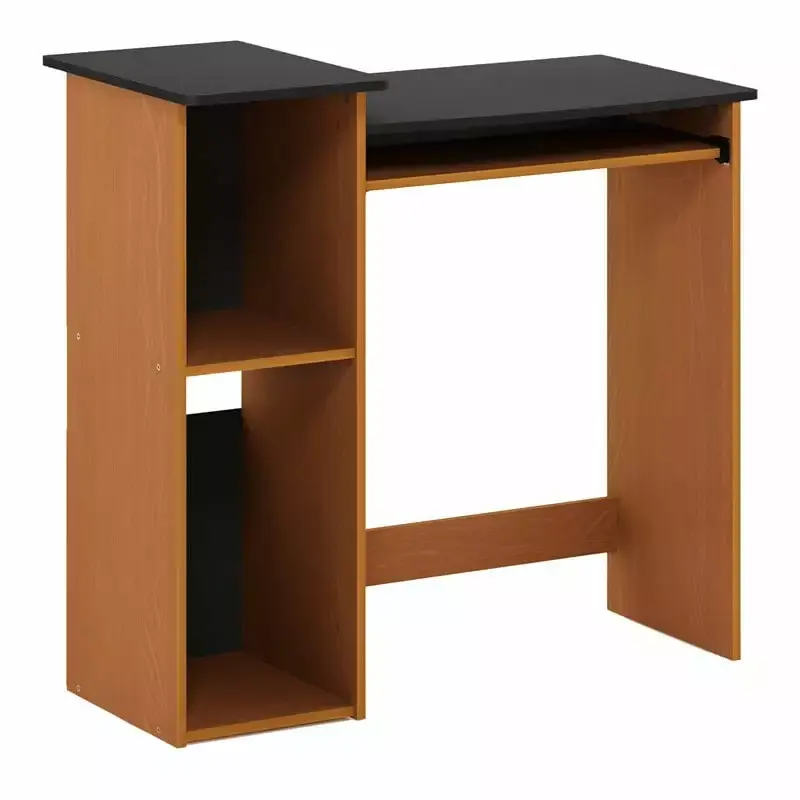 Pemberly Row Wood Multipurpose Computer Writing Desk Light Cherry Black