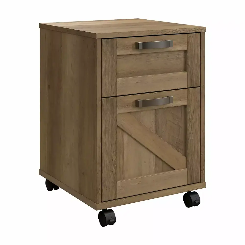Bush Furniture Knoxville 2 Drawer Mobile File Cabinet Reclaimed Pine