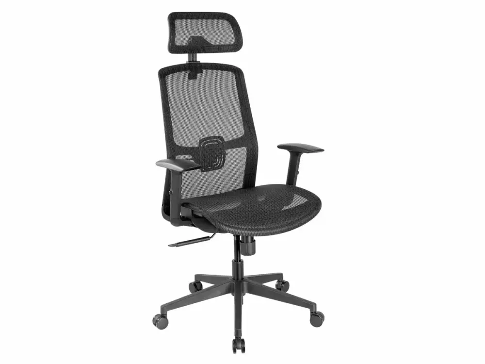 Monoprice WFH Ergonomic Office Chair Mesh Seat Adjustable Headrest Lumbar Support