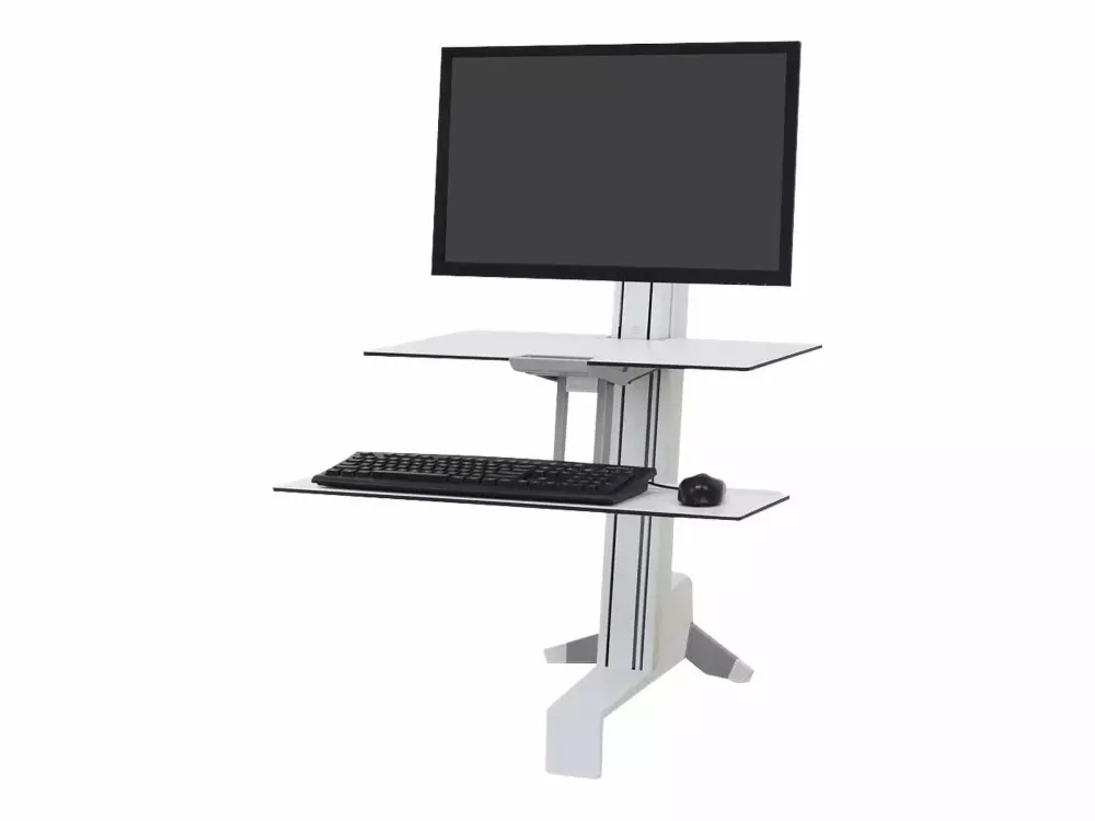 Ergotron WorkFit-S Single HD Workstation Worksurface Standing Desk White