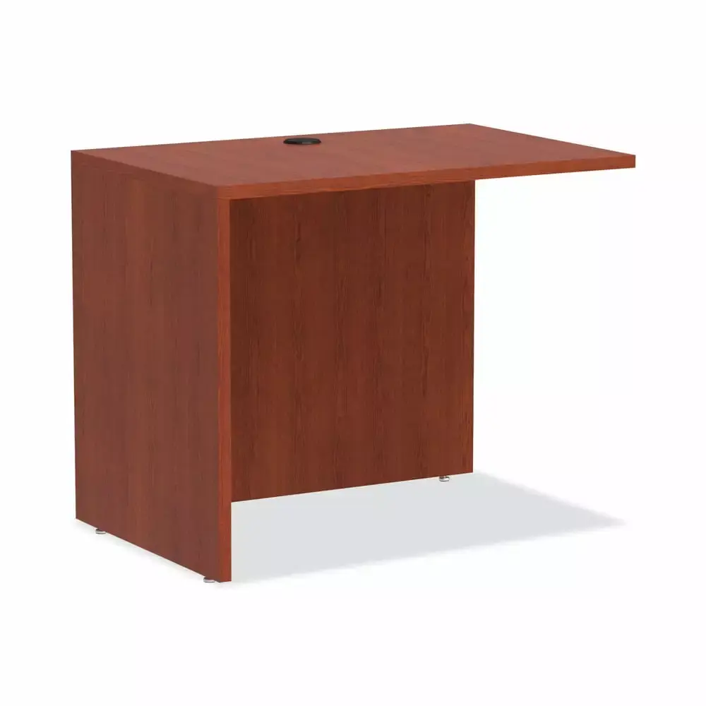 Alera Valencia Series Reversible Return Bridge Shell Desk Medium Cherry