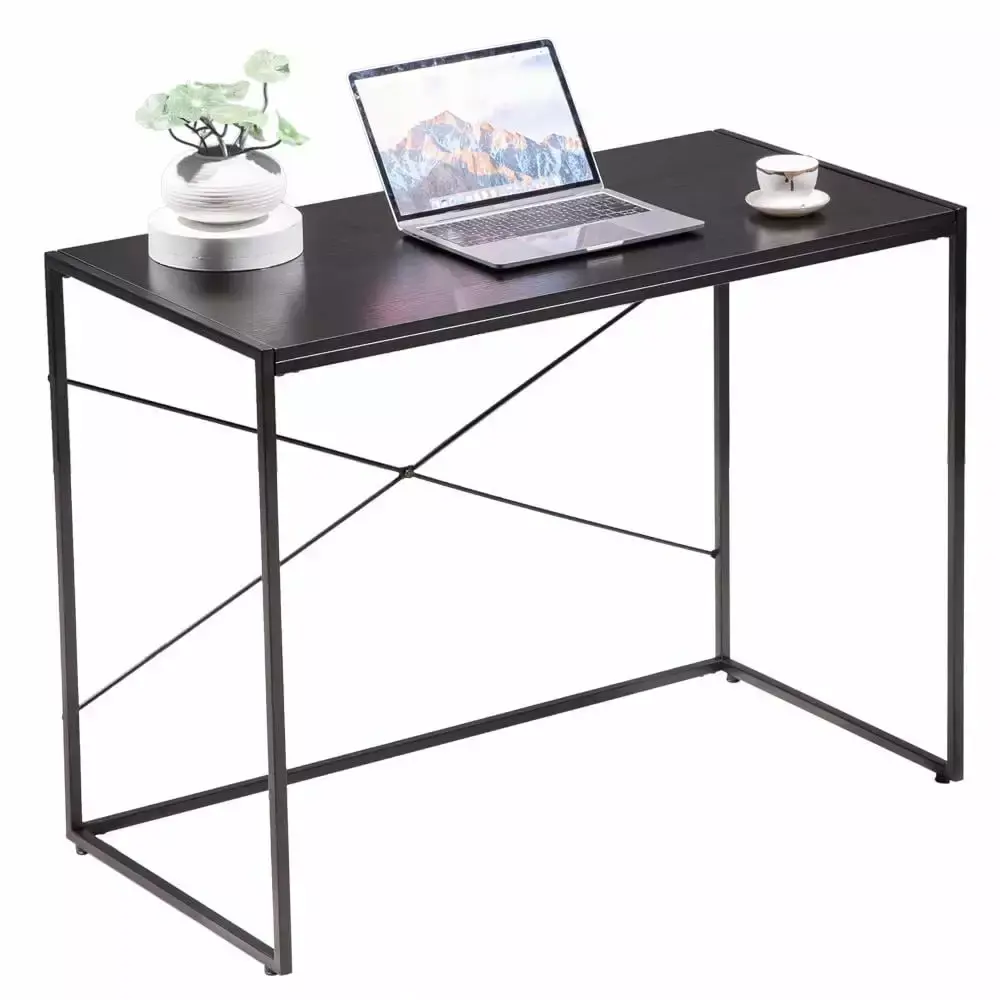 UBesGoo Computer Desk 39.3 Inch Writing Study Laptop Table Workstation Black